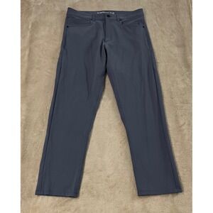 Western Rise Pants Mens size 32x30 Classic Fit Gray Nylon Blend Trousers EUC